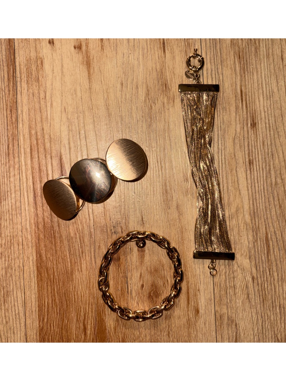 Gold Link & Mesh Bracelet Set - Women Accessories